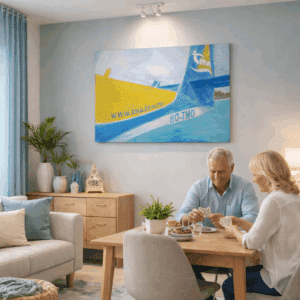 watervliegtuig schilderij