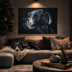Deense Dog schilderij
